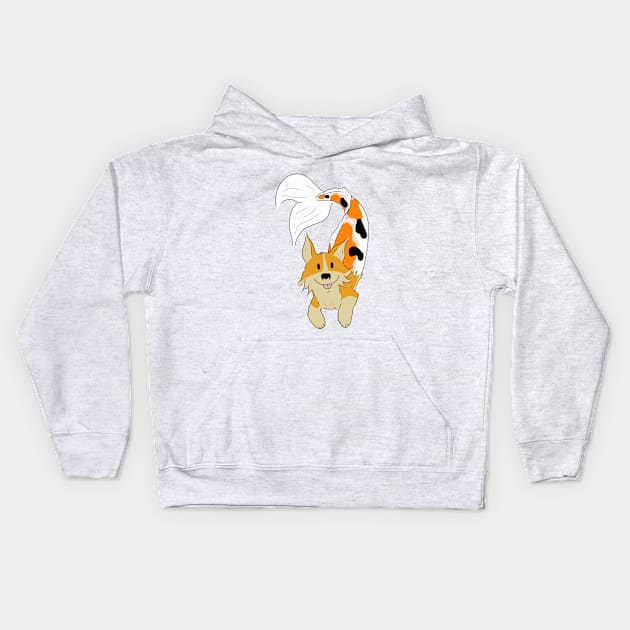 Aquacorgi Koi Boi Kids Hoodie by Dave